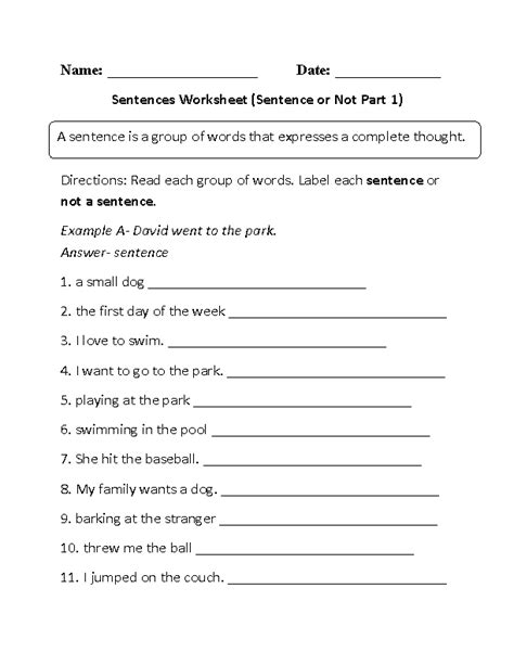 Sentences Worksheets Simple Sentences Worksheets Englishlinx Com Writing Complete Sentences Worksheet - Writing Complete Sentences Worksheet