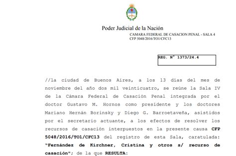 Sentencia De Cfk