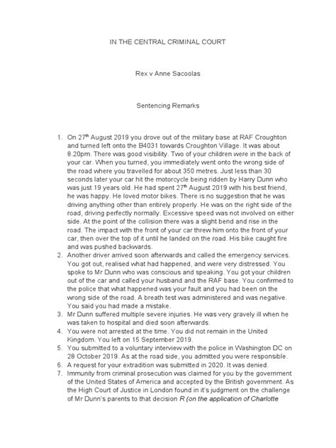 Sentencing Remarks Sa