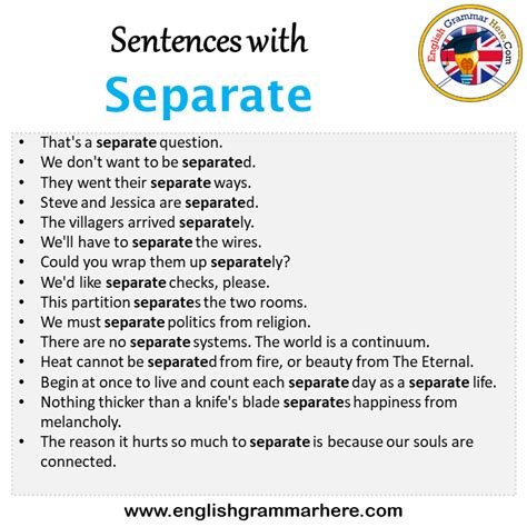 separate in english