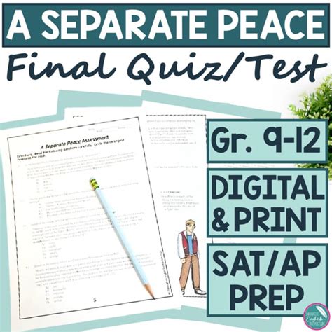Separate Peace Final Test Questions And Answers