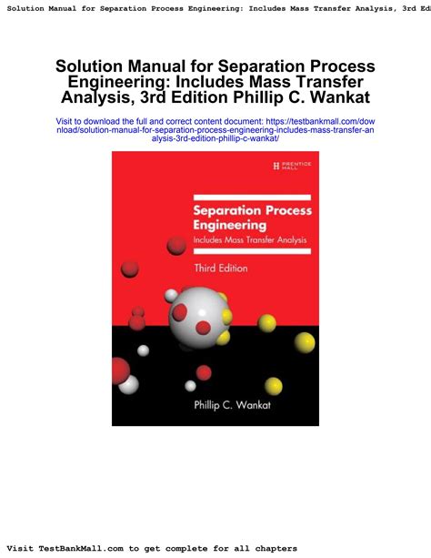 Download Separation Process Engineering 3Rd Edition Solution Manual 