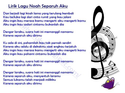 SEPARUH AKU LIRIK - Chord dan Lirik Lagu Separuh Aku - Noah - IDN Times