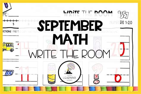 September Math Write The Room Little Learning Corner Write The Room First Grade - Write The Room First Grade