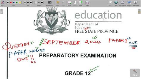 September Preparatory Examination Mem