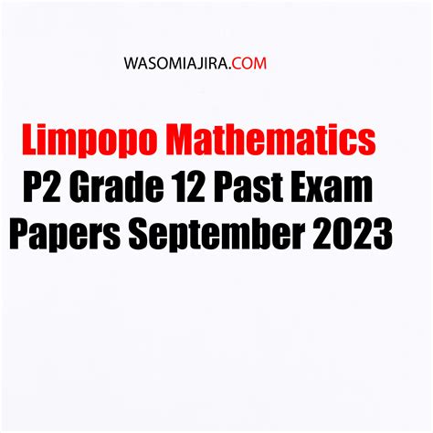 Full Download September 2013 Doe Limpopo Mathematics Paper 1 
