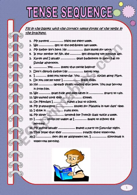 Sequence Of Tenses Worksheets Esl Printables Sequence Of Sentences Exercises With Answers - Sequence Of Sentences Exercises With Answers