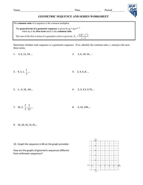 Sequences Practice Worksheet   20 Geometric Sequence Practice Worksheet Simple Template - Sequences Practice Worksheet