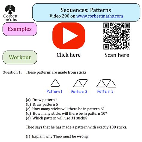 Sequences Textbook Exercise Corbettmaths Math Sequence Worksheets - Math Sequence Worksheets