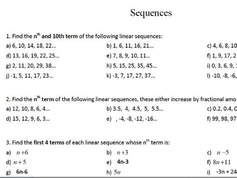 Sequences Worksheet Gcse Maths Free Arithmetic Sequences Practice Worksheet - Arithmetic Sequences Practice Worksheet
