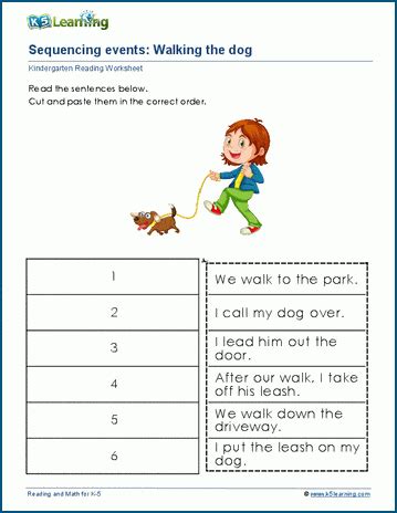 Sequencing Events Worksheets For Kindergarten K5 Learning Sequence Worksheets For Kindergarten - Sequence Worksheets For Kindergarten
