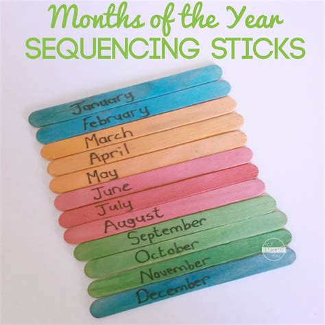 Sequencing Sticks Orderings Months Of The Year Activities Months Of The Year Activity - Months Of The Year Activity