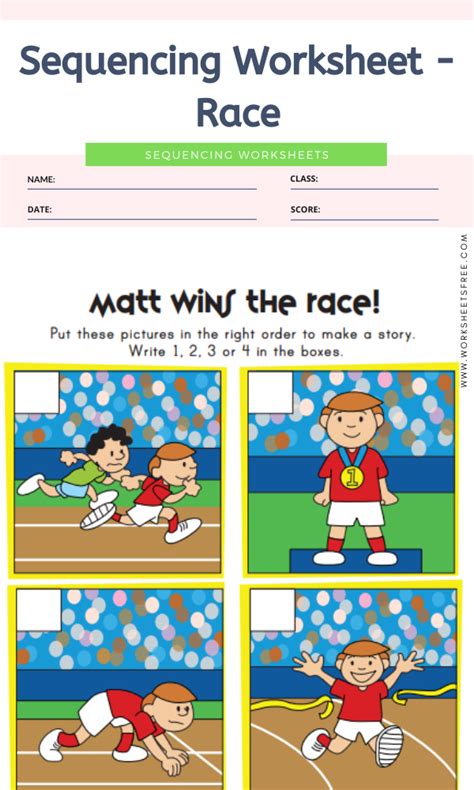 Sequencing Worksheet Race Worksheets Free Sequencing Events Worksheets Grade 6 - Sequencing Events Worksheets Grade 6