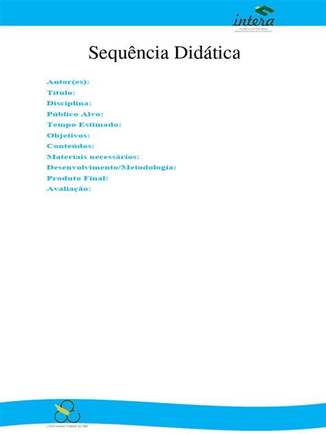 Sequência Didática Pronta