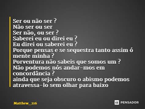 Ser Ou Não Ser
