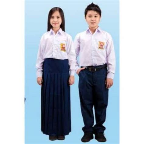 Seragam  Baju Seragam Sekolah Lengan Panjang Sd Smp Sma - Seragam