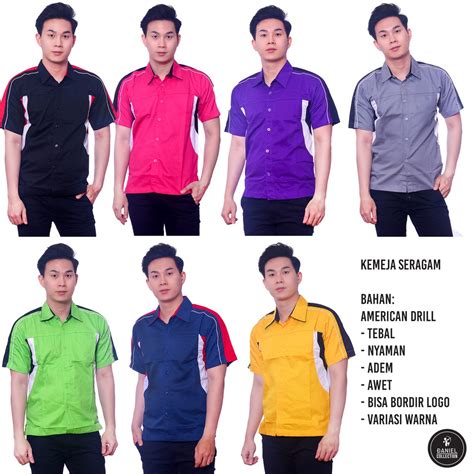 Seragam Kemeja Kantor Karyawan Daniel 001 Shopee Indonesia Baju Seragam - Baju Seragam