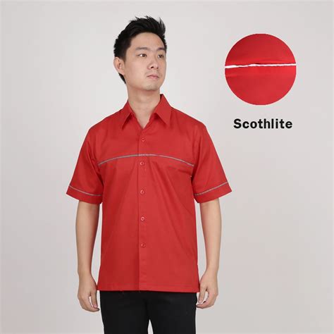 Seragam  Kemeja Seragam Perusahaan Japan Drill Uniform Bordir Logo - Seragam