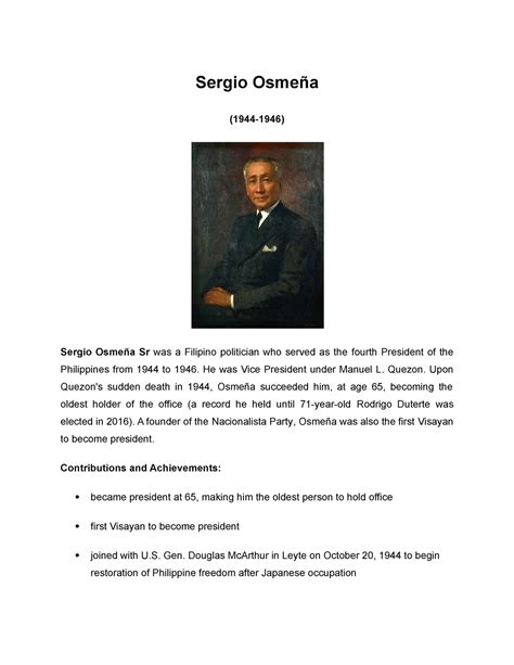 sergio osmena biography summary graphic organizer