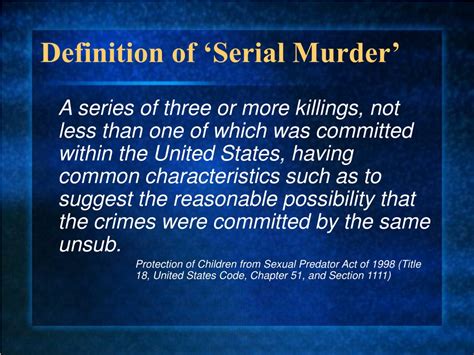 Serial Murder Definition