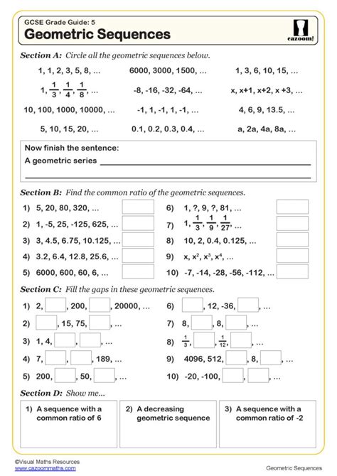 Series And Sequences Worksheet   Pdf Sequences And Series Date Period Kuta Software - Series And Sequences Worksheet