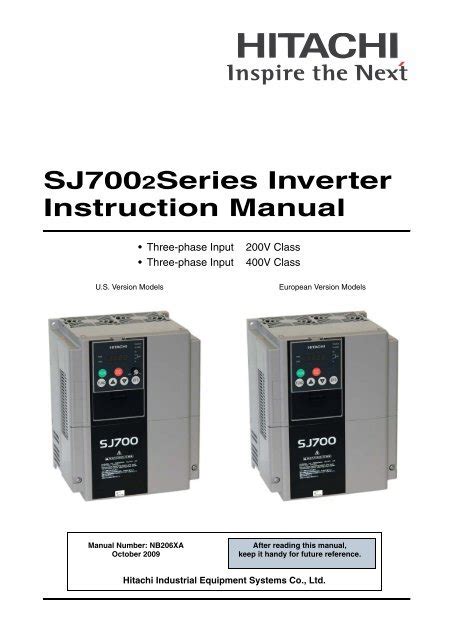 Read Series Inverter Basic Manual Hitachi 