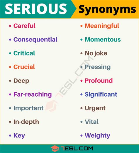 Serious Synonym