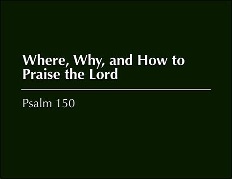 Read Sermon On Psalm 150 Praise The Lord 