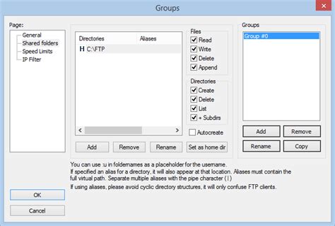 server ftp filezilla
