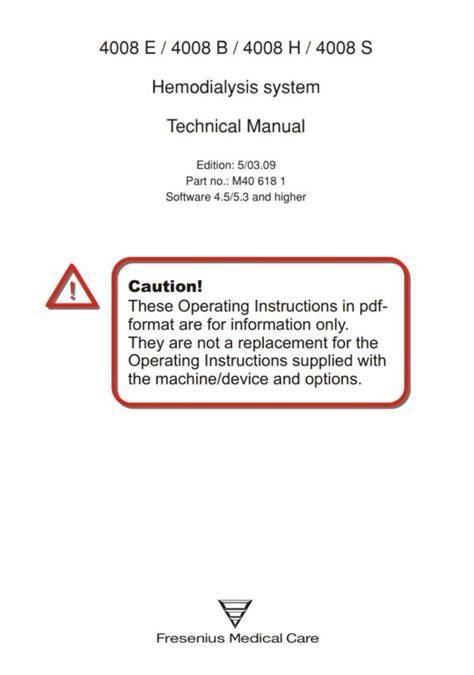 service manual fresenius 4008b