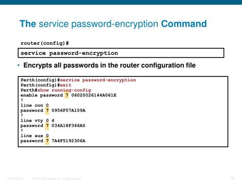 Service Password Encryption