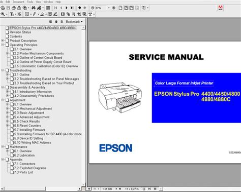 Read Online Service Manual For Epson 4880 