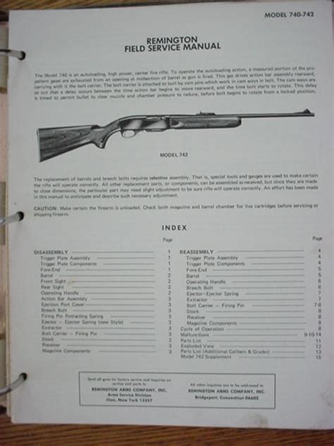 Read Online Service Manual For Remington Model 742 