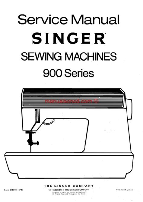 Read Service Manual Singer 9876 Sewing Machine 