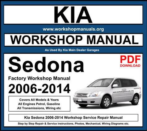 Read Service Repair Manual For Kia Sedona Manuals And 