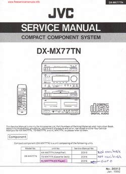 Servicejvc Dx Mx77tn Compact Component System