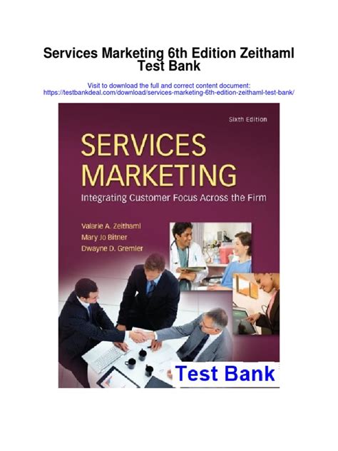 services marketing 6th edition zeithaml test bank