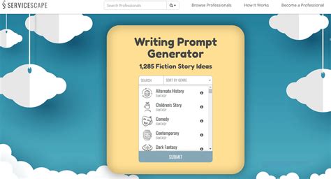 Servicescape Writing Prompt Generator 1 320 Fiction Story Creative Writing Promt - Creative Writing Promt
