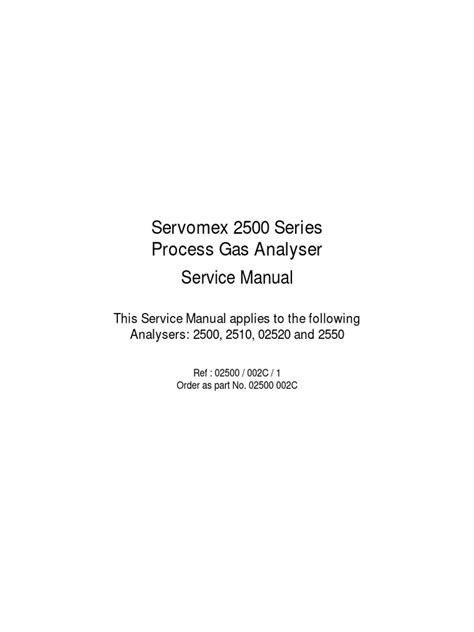 servomex 2500 manual