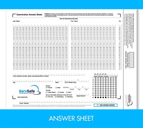Servsafe Instructor Test Answer Sheet