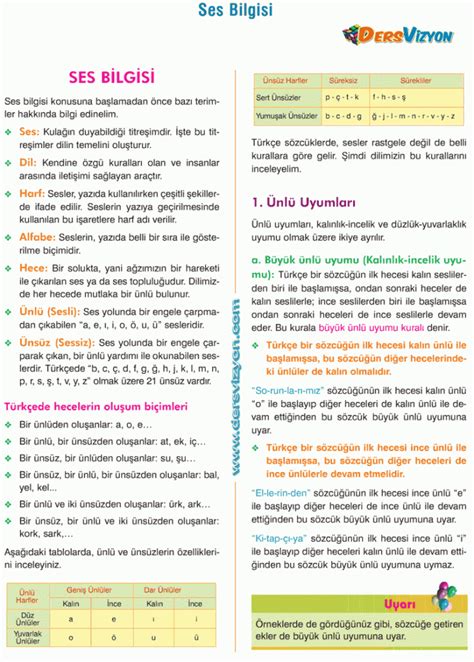 Ses Bilgisi Test