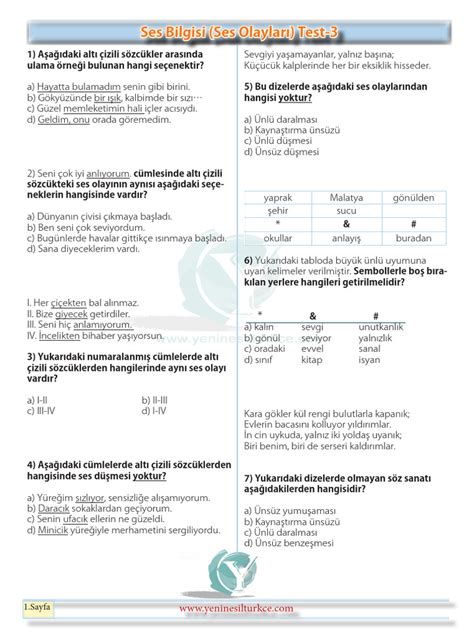Ses Olayları Test