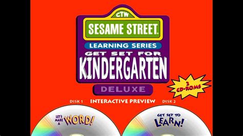 Sesame Street Get Set For Kindergarten Deluxe 1997 Learning Cd For Kindergarten - Learning Cd For Kindergarten