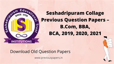 Seshadripuram Question Paper