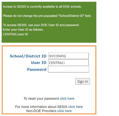 Sesis Log In