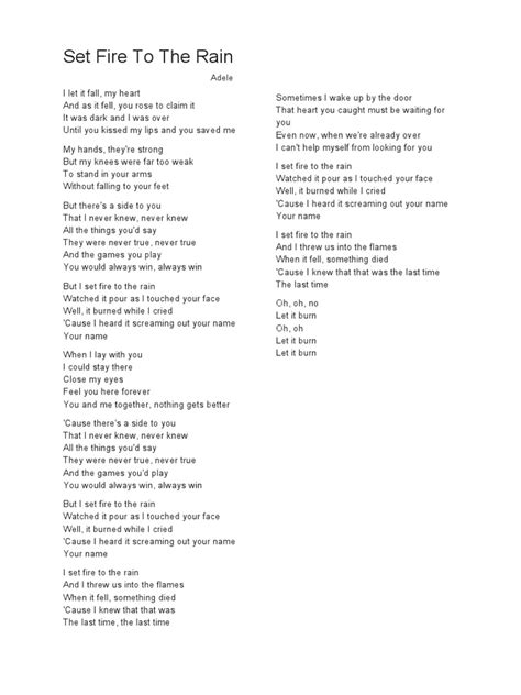 Set In The Fire Lyrics