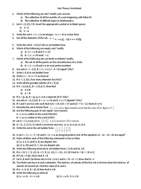 Read Online Set Theory Multiple Choice Questions With Answers 
