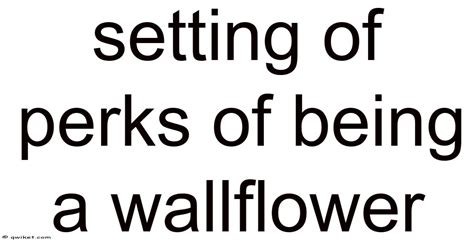Setting Of Perks Of Being A Wallflower