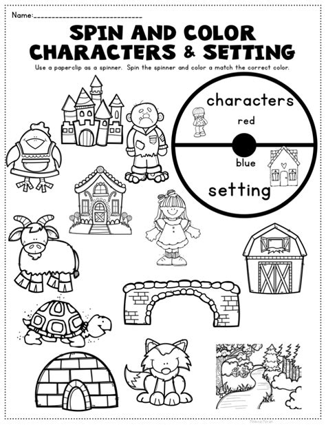 Setting Worksheet 1 Reading Activity Characters And Setting Worksheet - Characters And Setting Worksheet