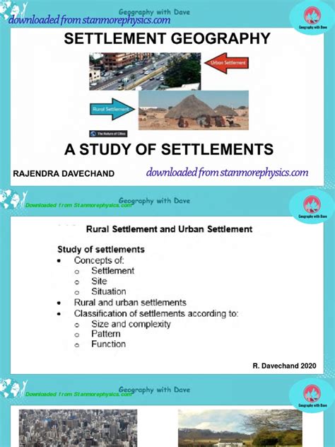 Settlement Geography Notes